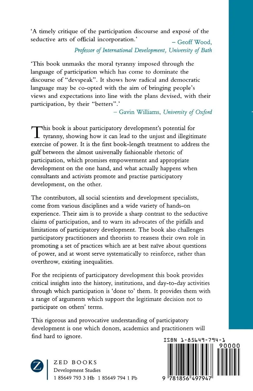 Rückseite: 9781856497947 | Participation | The New Tyranny? | Bill Cooke (u. a.) | Taschenbuch