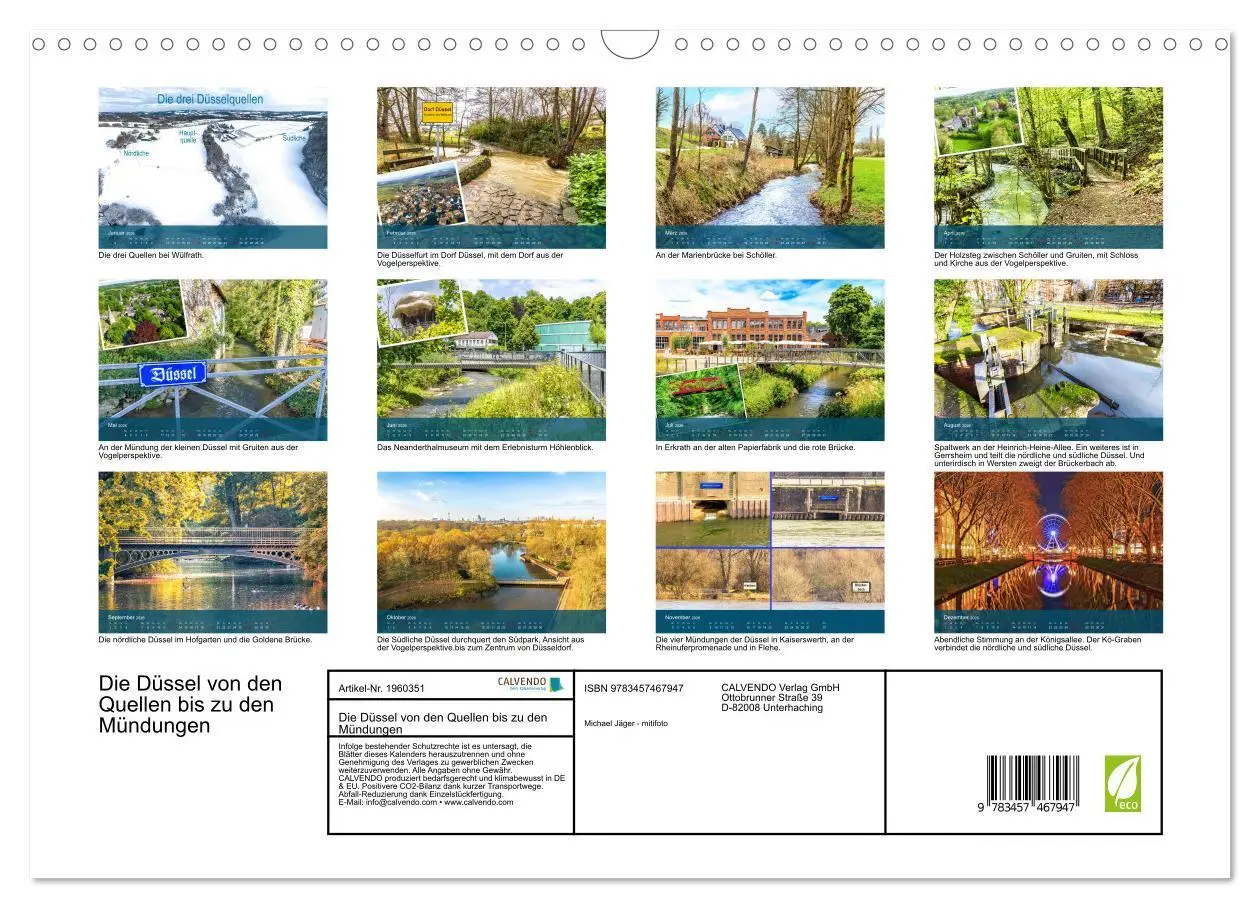 Bild: 9783457467947 | Die Düssel von den Quellen bis zu den Mündungen (Wandkalender 2026...