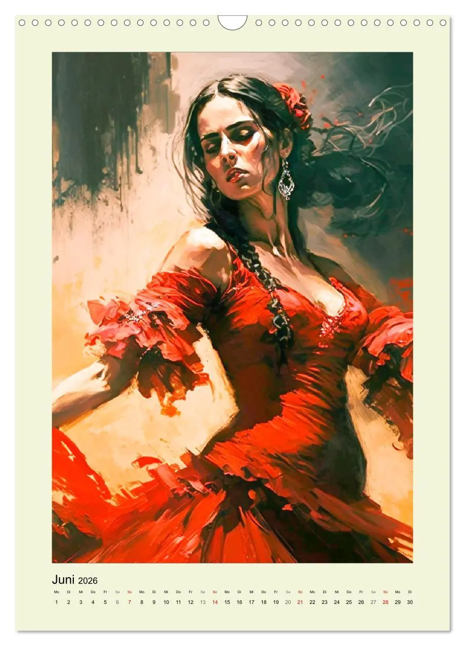 Bild: 9783516317947 | Flamenco. Anmutige Tänzerinnen. Illustrationen (Wandkalender 2026...