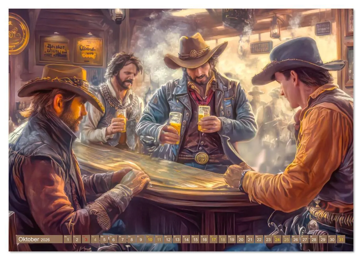 Bild: 9783516627947 | Wilder Westen - Cowboys in Aktion (Tischkalender 2026 DIN A5 quer),...