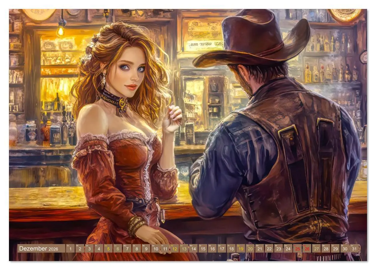 Bild: 9783516627947 | Wilder Westen - Cowboys in Aktion (Tischkalender 2026 DIN A5 quer),...