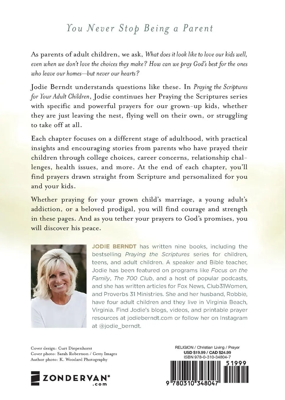 Rückseite: 9780310348047 | Praying the Scriptures for Your Adult Children | Jodie Berndt | Buch