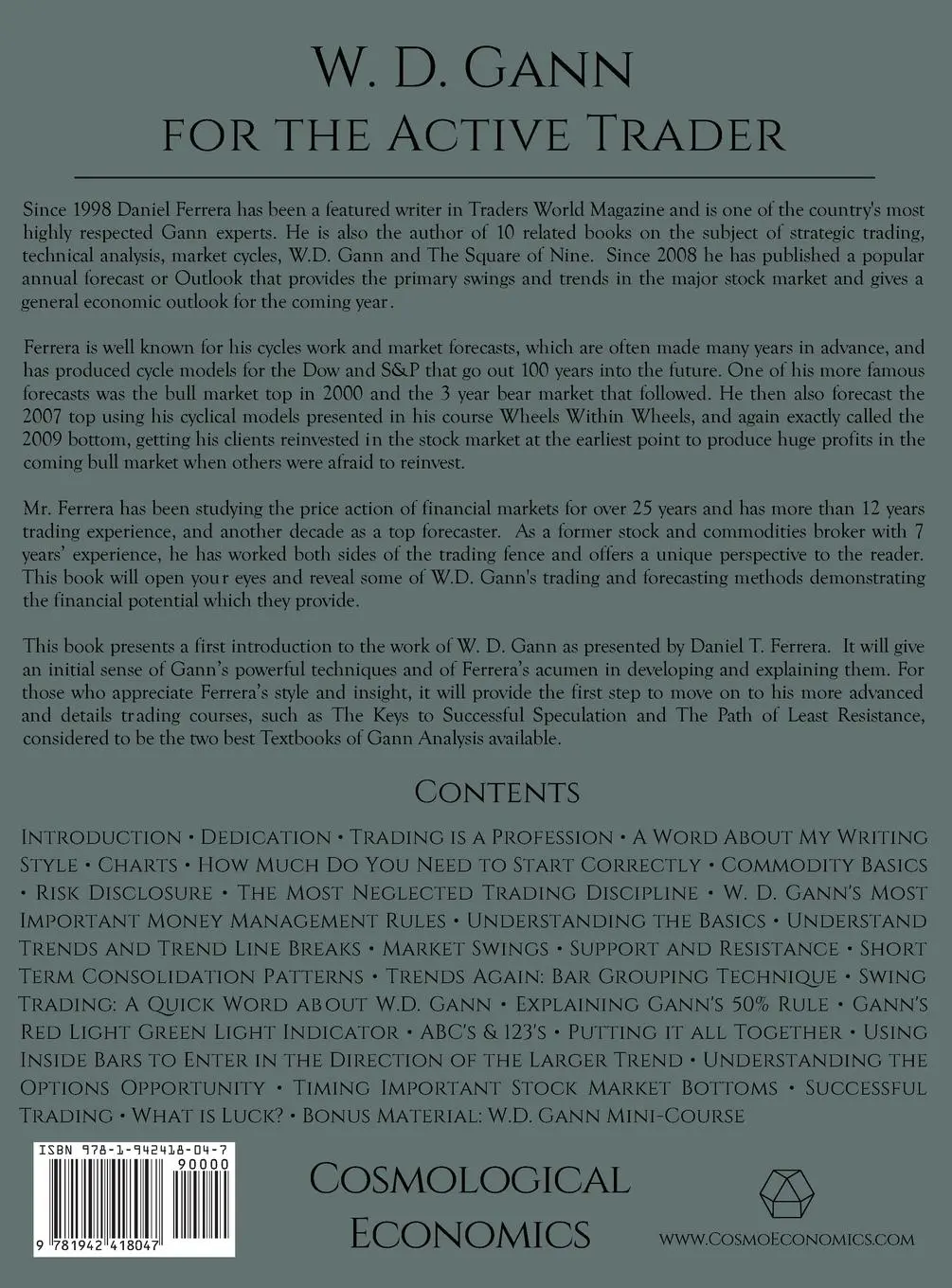Rückseite: 9781942418047 | Gann for the Active Trader | Daniel T Ferrera | Buch | Englisch | 2015