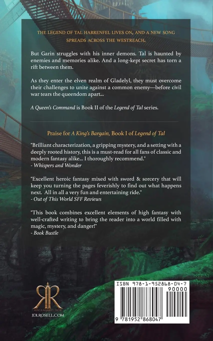 Rückseite: 9781952868047 | A Queen's Command | J. D. L. Rosell | Taschenbuch | Englisch | 2020