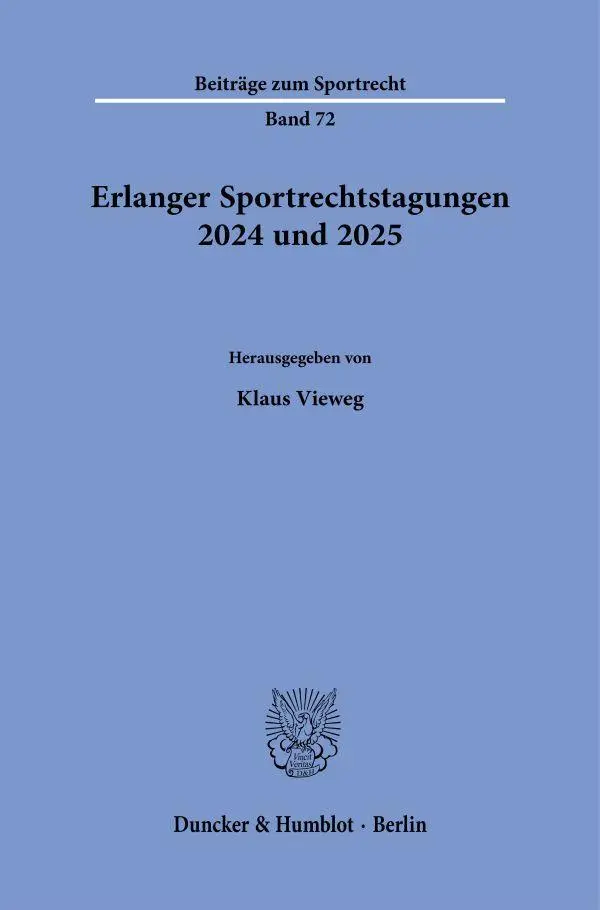 Erlanger Sportrechtstagungen 2024 und 2025