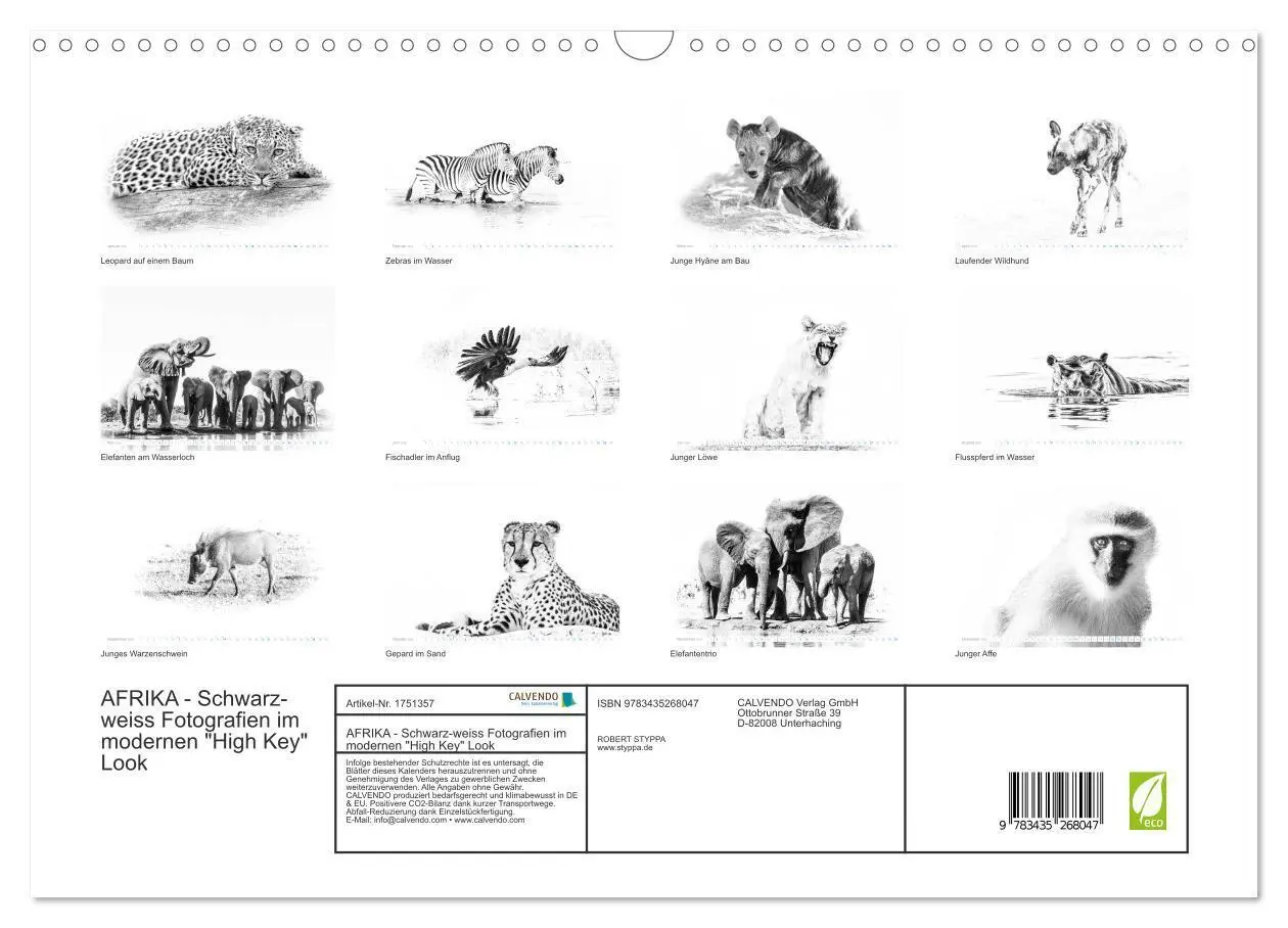 Bild: 9783435268047 | AFRIKA - Schwarz-weiss Fotografien im modernen "High Key" Look...