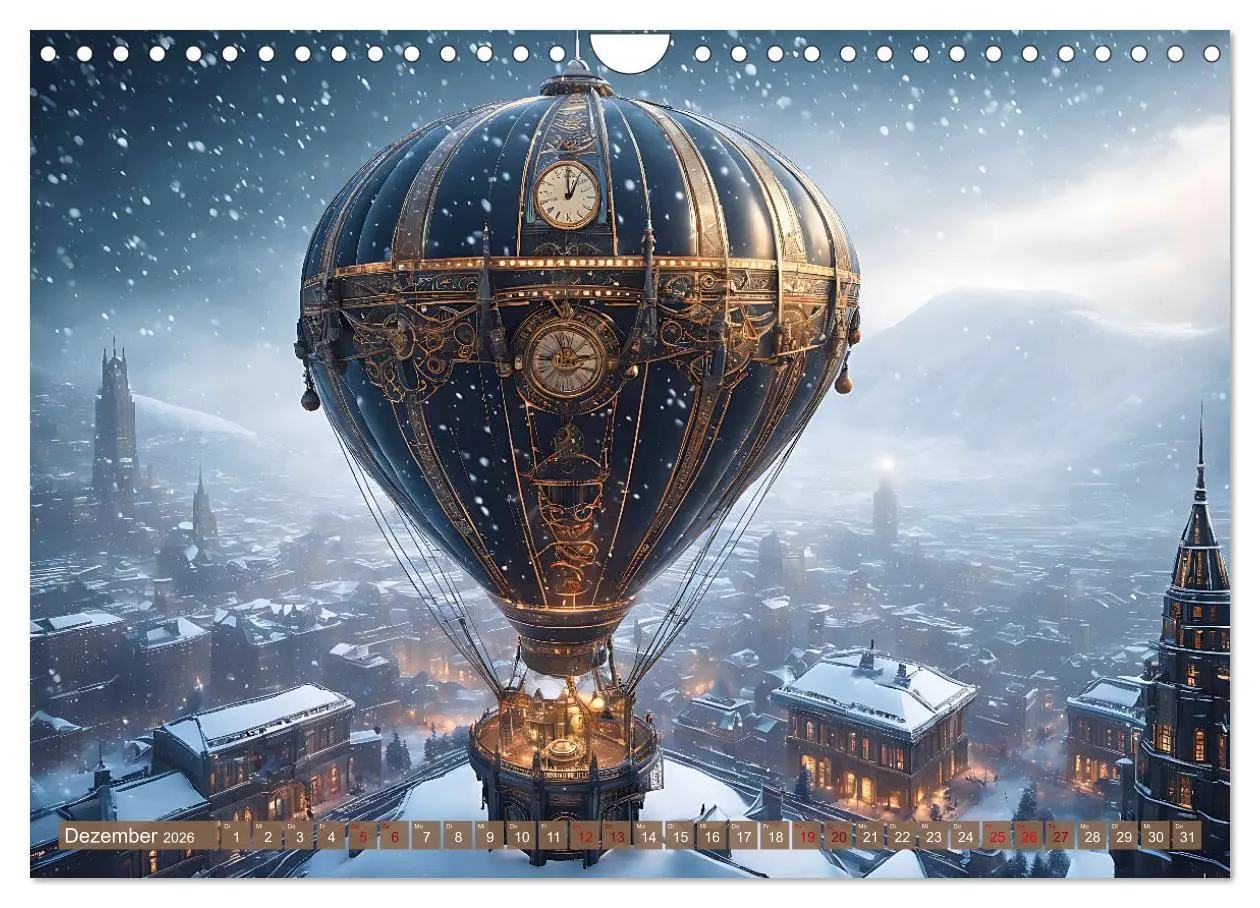 Bild: 9783457358047 | Steampunk Maschinenwelt (Wandkalender 2026 DIN A4 quer), CALVENDO...