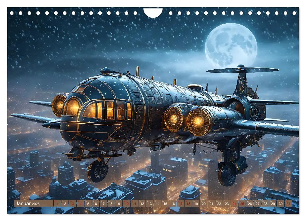 Bild: 9783457358047 | Steampunk Maschinenwelt (Wandkalender 2026 DIN A4 quer), CALVENDO...