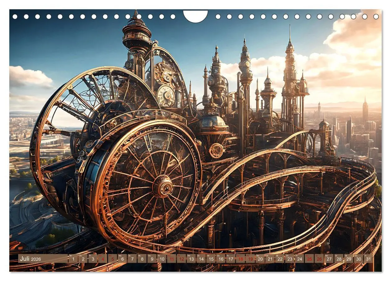 Bild: 9783457358047 | Steampunk Maschinenwelt (Wandkalender 2026 DIN A4 quer), CALVENDO...