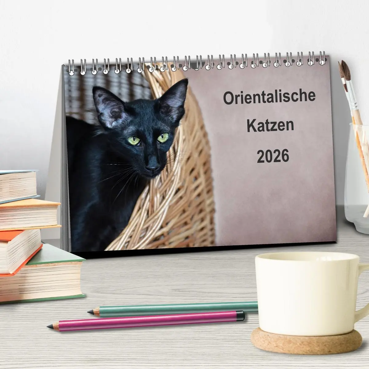 Bild: 9783516138047 | Orientalische Katzen (Tischkalender 2026 DIN A5 quer), CALVENDO...
