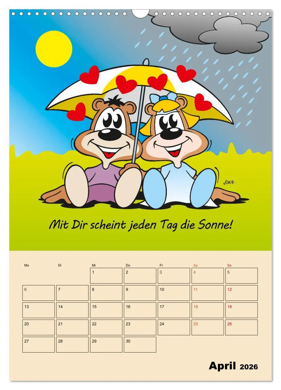 Bild: 9783516378047 | Ein Jahr mit Dir! (Wandkalender 2026 DIN A3 hoch), CALVENDO...
