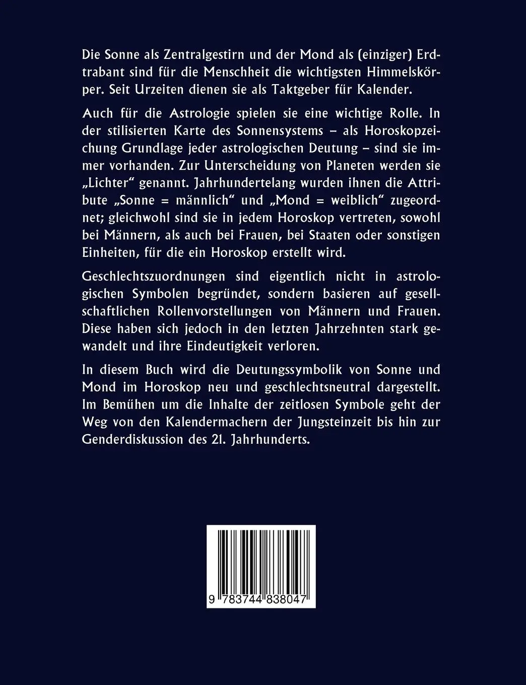 Rückseite: 9783744838047 | Juwelen am Himmel | Achsen und Lichter im Horoskop | Hannelore Goos