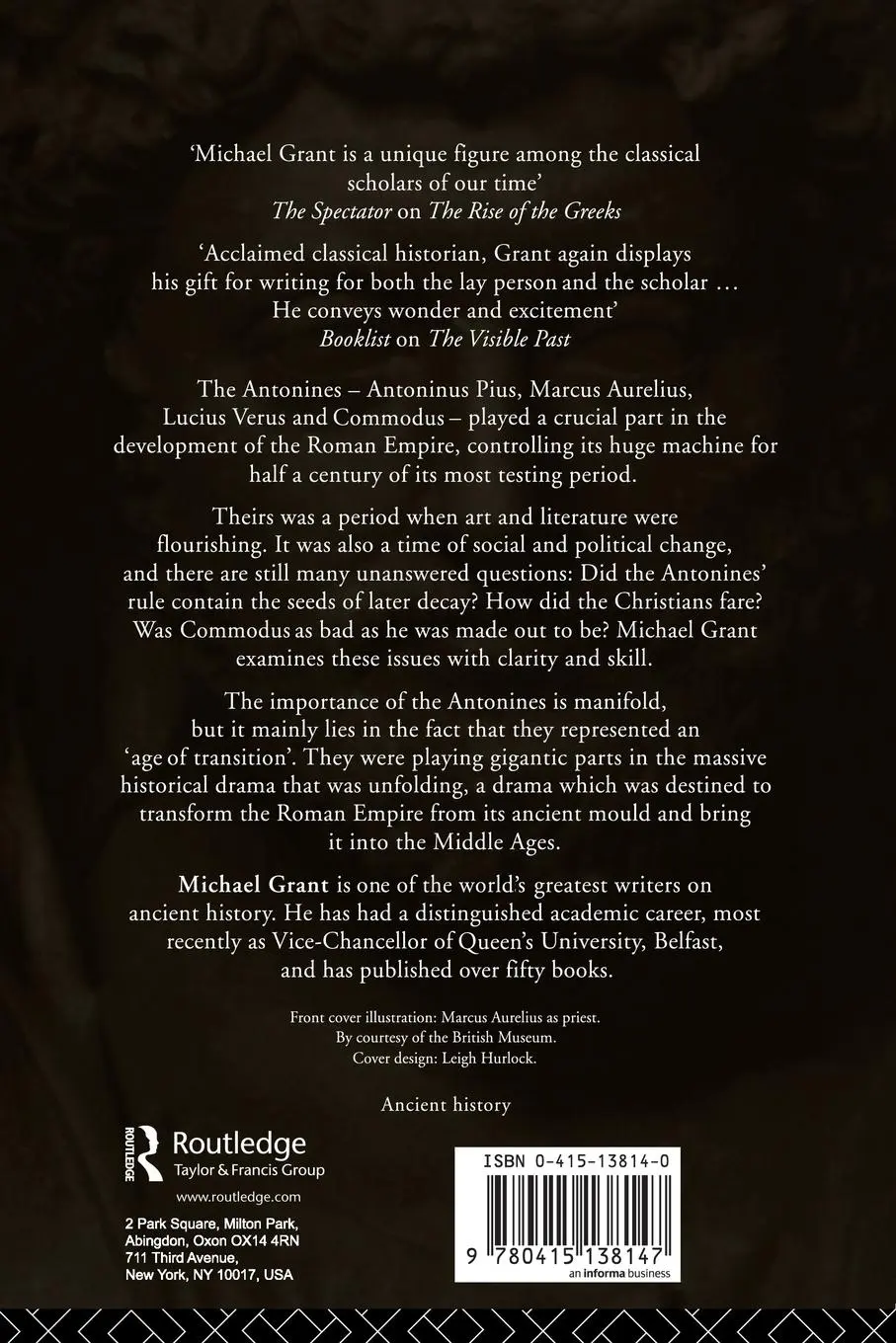 Rückseite: 9780415138147 | The Antonines | The Roman Empire in Transition | Michael Grant | Buch
