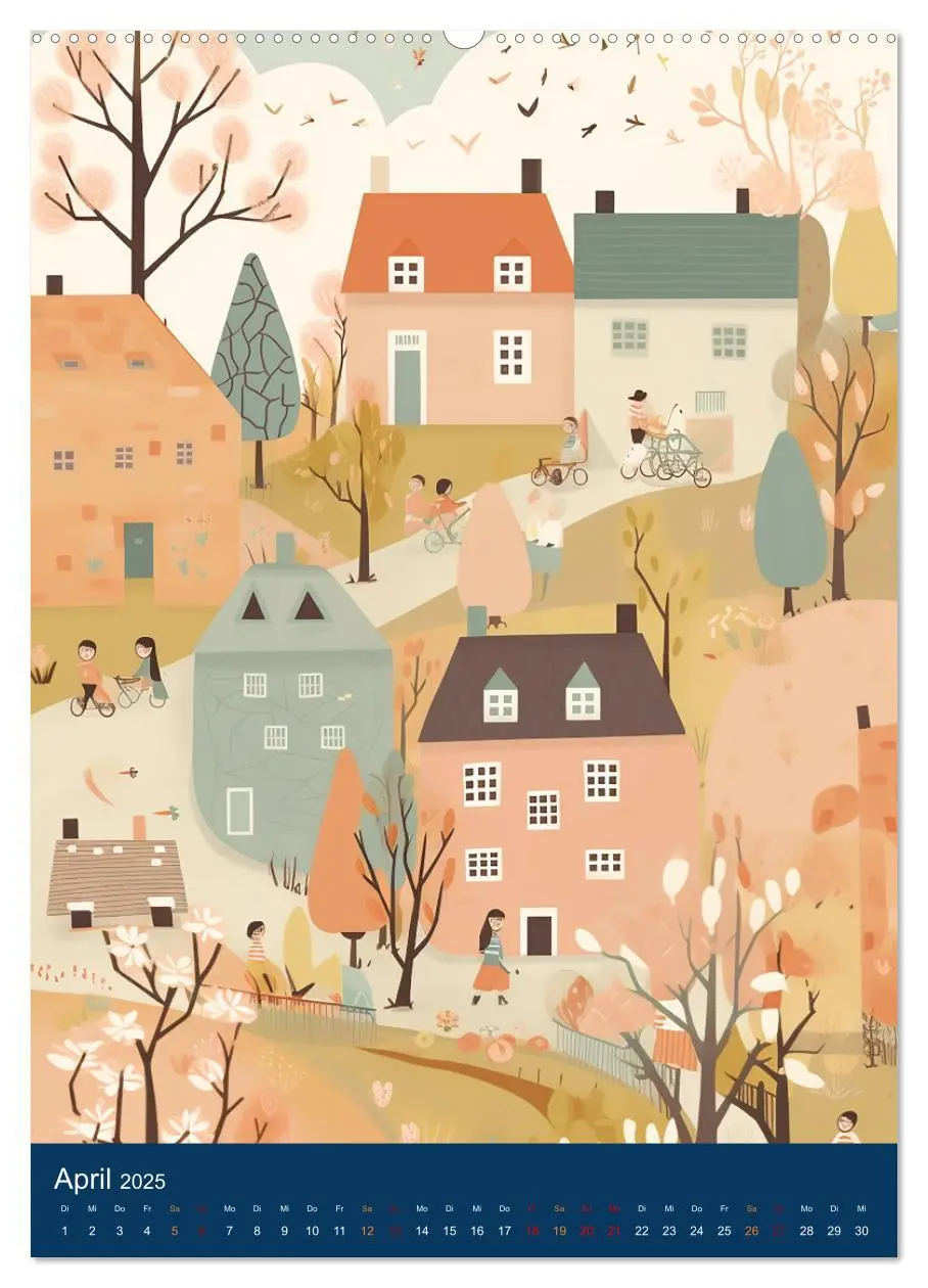 Bild: 9783435878147 | Ein lustiges Kinderdorf (Wandkalender 2025 DIN A2 hoch), CALVENDO...