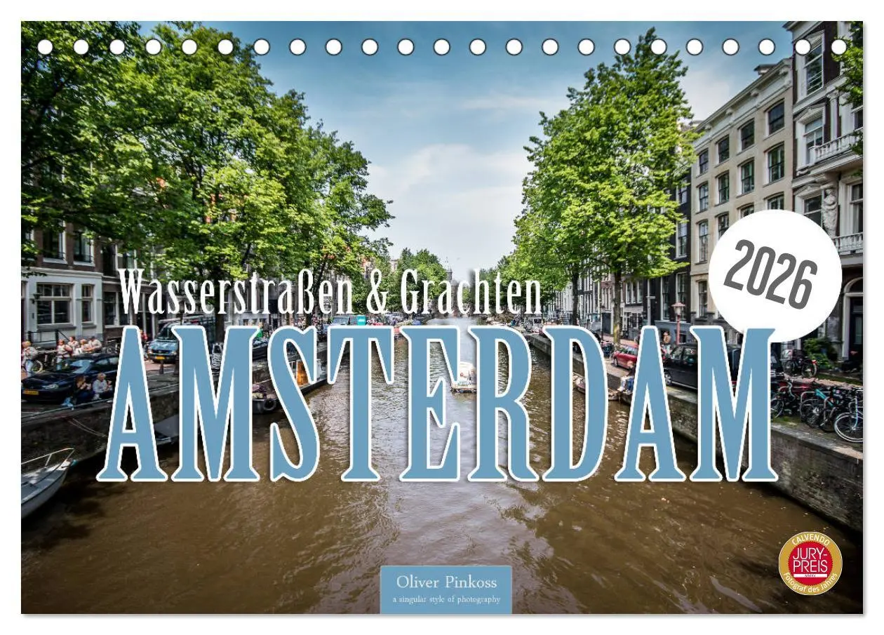 Cover: 9783457898147 | Amsterdam - Wasserstraßen und Grachten (Tischkalender 2026 DIN A5...