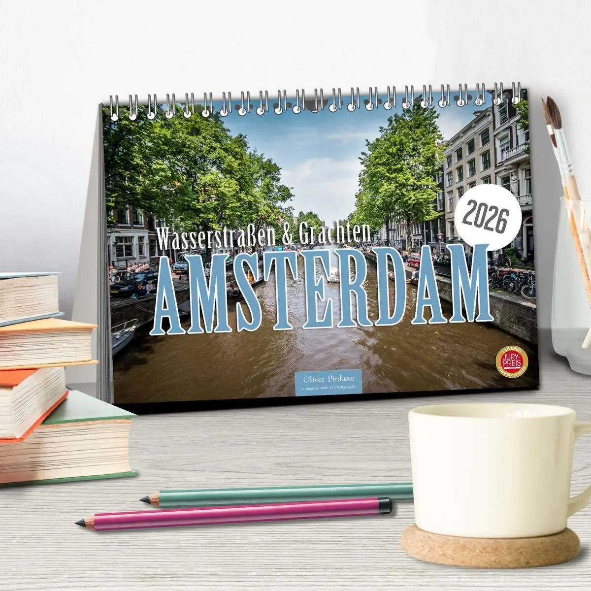 Bild: 9783457898147 | Amsterdam - Wasserstraßen und Grachten (Tischkalender 2026 DIN A5...