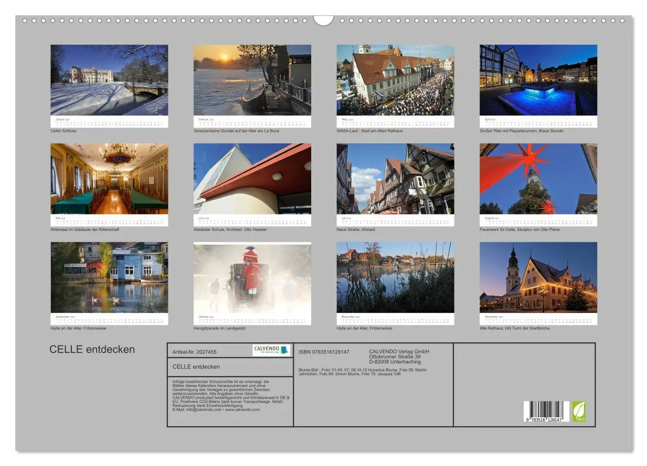 Bild: 9783516128147 | CELLE entdecken (Wandkalender 2026 DIN A2 quer), CALVENDO...