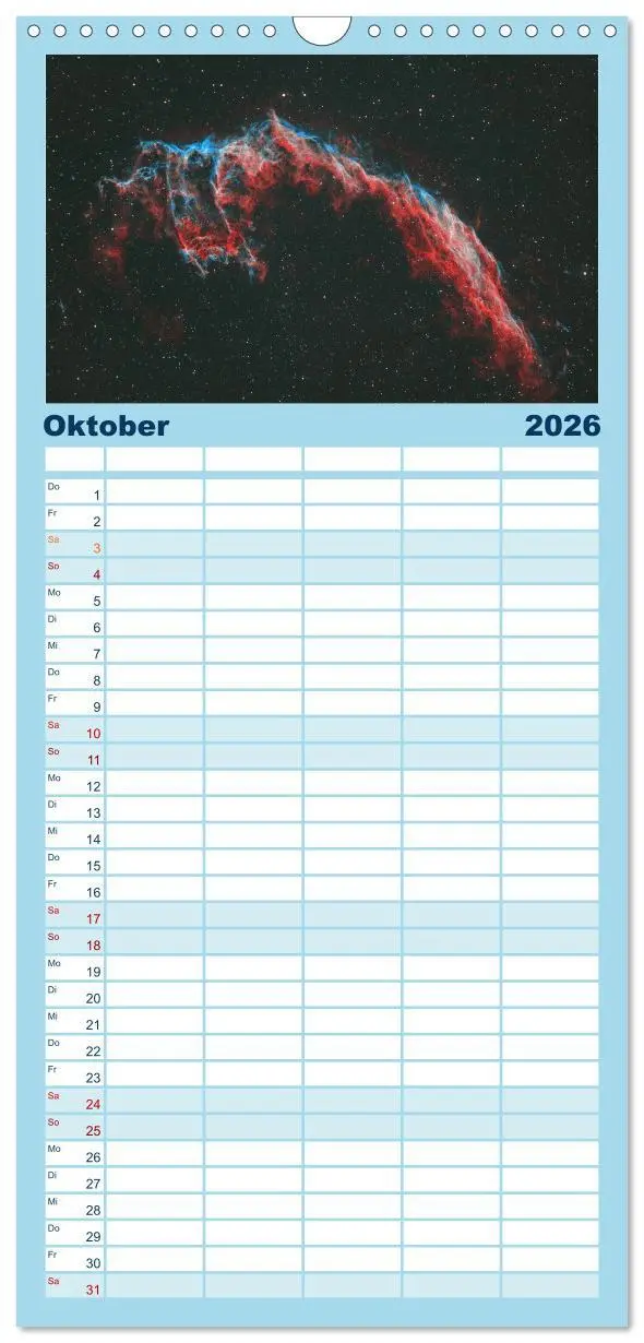 Bild: 9783516508147 | Familienplaner 2026 - Welt All 2026 astrophotographie mit 5 Spalten...
