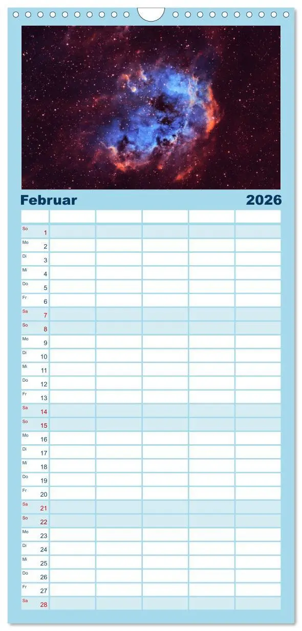 Bild: 9783516508147 | Familienplaner 2026 - Welt All 2026 astrophotographie mit 5 Spalten...