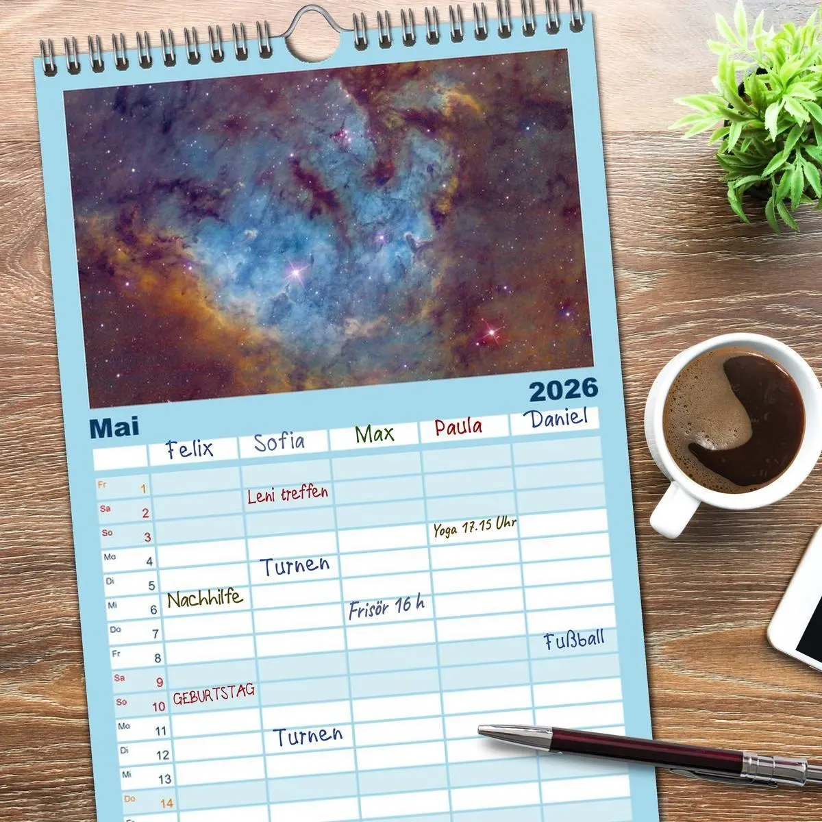 Bild: 9783516508147 | Familienplaner 2026 - Welt All 2026 astrophotographie mit 5 Spalten...