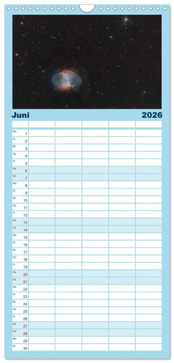 Bild: 9783516508147 | Familienplaner 2026 - Welt All 2026 astrophotographie mit 5 Spalten...