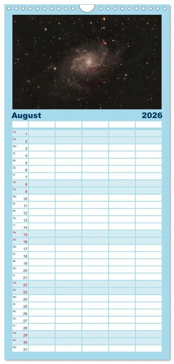 Bild: 9783516508147 | Familienplaner 2026 - Welt All 2026 astrophotographie mit 5 Spalten...