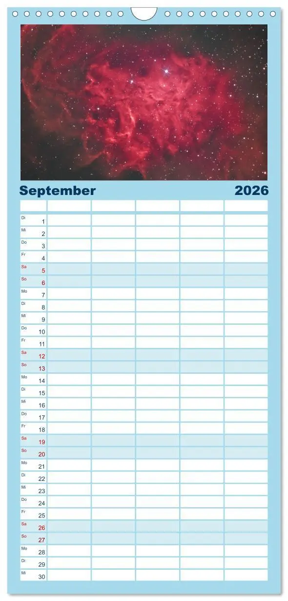 Bild: 9783516508147 | Familienplaner 2026 - Welt All 2026 astrophotographie mit 5 Spalten...