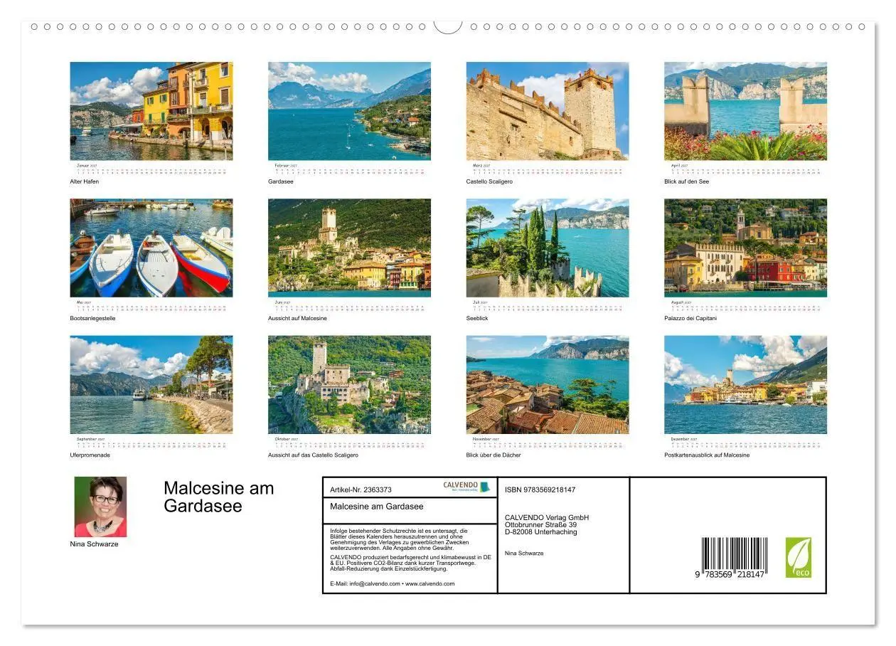 Bild: 9783569218147 | Malcesine am Gardasee (hochwertiger Premium Wandkalender 2027 DIN...