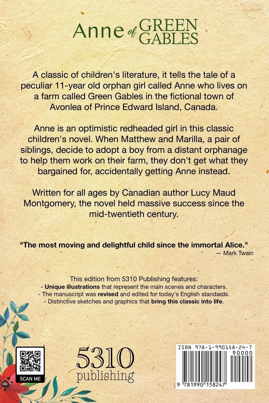 Rückseite: 9781990158247 | Anne of Green Gables | L. M. Montgomery | Taschenbuch | Englisch