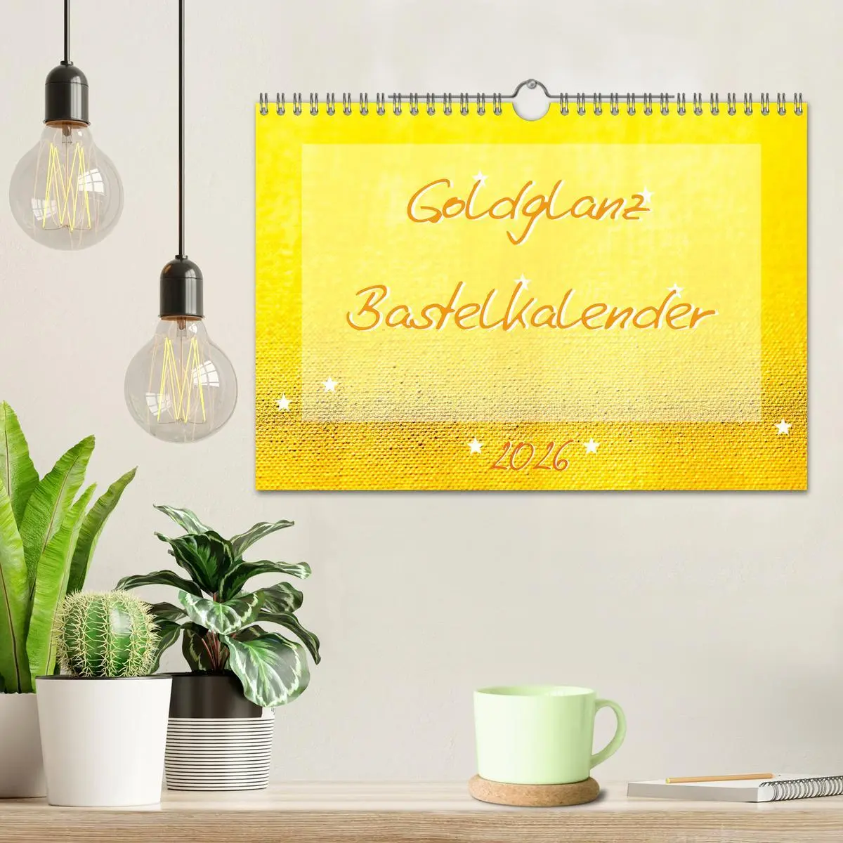 Bild: 9783457718247 | Goldglanz Bastelkalender (Wandkalender 2026 DIN A4 quer), CALVENDO...