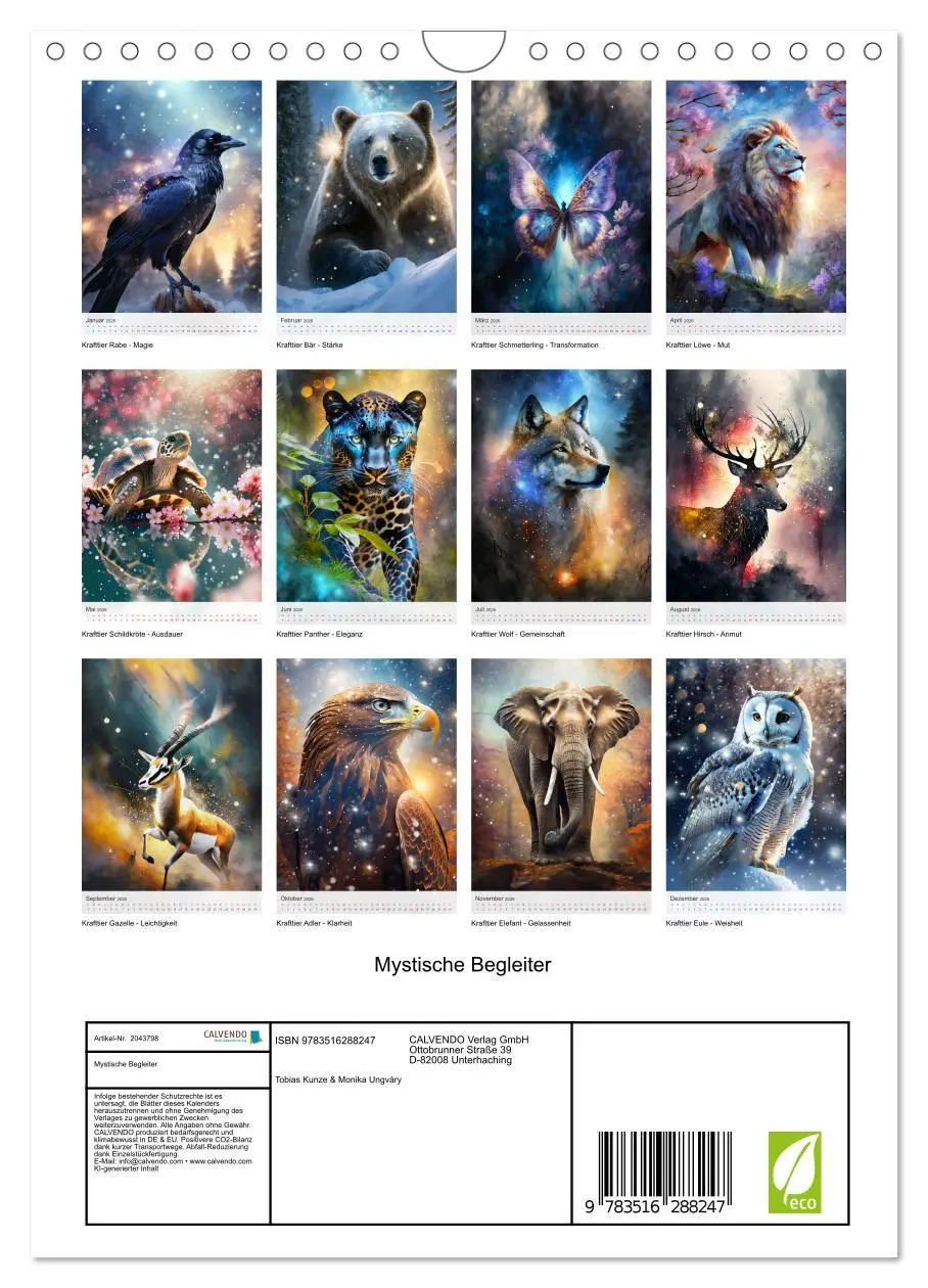 Bild: 9783516288247 | Mystische Begleiter (Wandkalender 2026 DIN A4 hoch), CALVENDO...