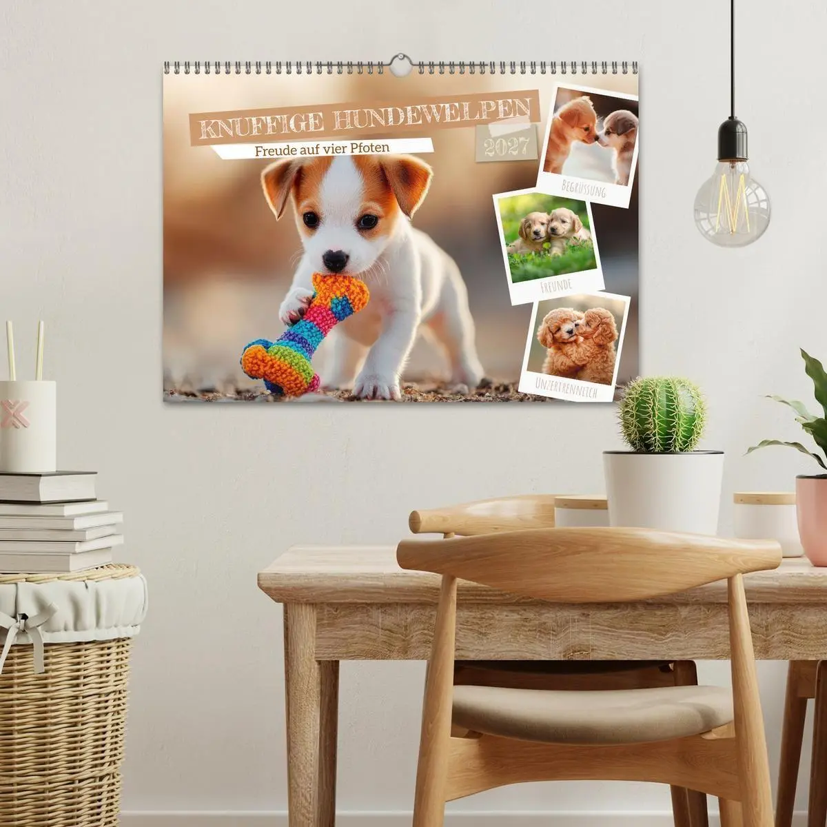 Bild: 9783594268247 | Knuffige Hundewelpen - Freude auf vier Pfoten (Wandkalender 2027...