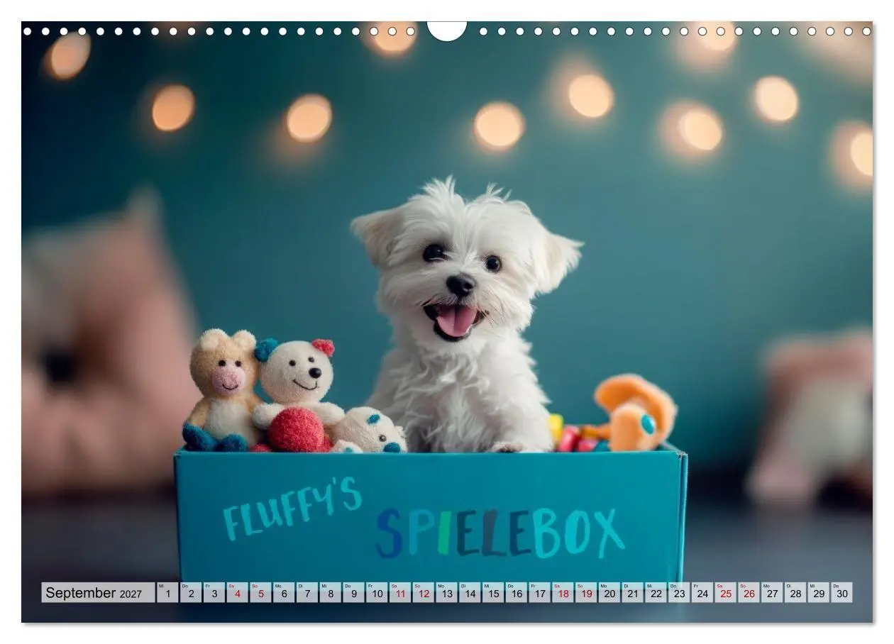 Bild: 9783594268247 | Knuffige Hundewelpen - Freude auf vier Pfoten (Wandkalender 2027...