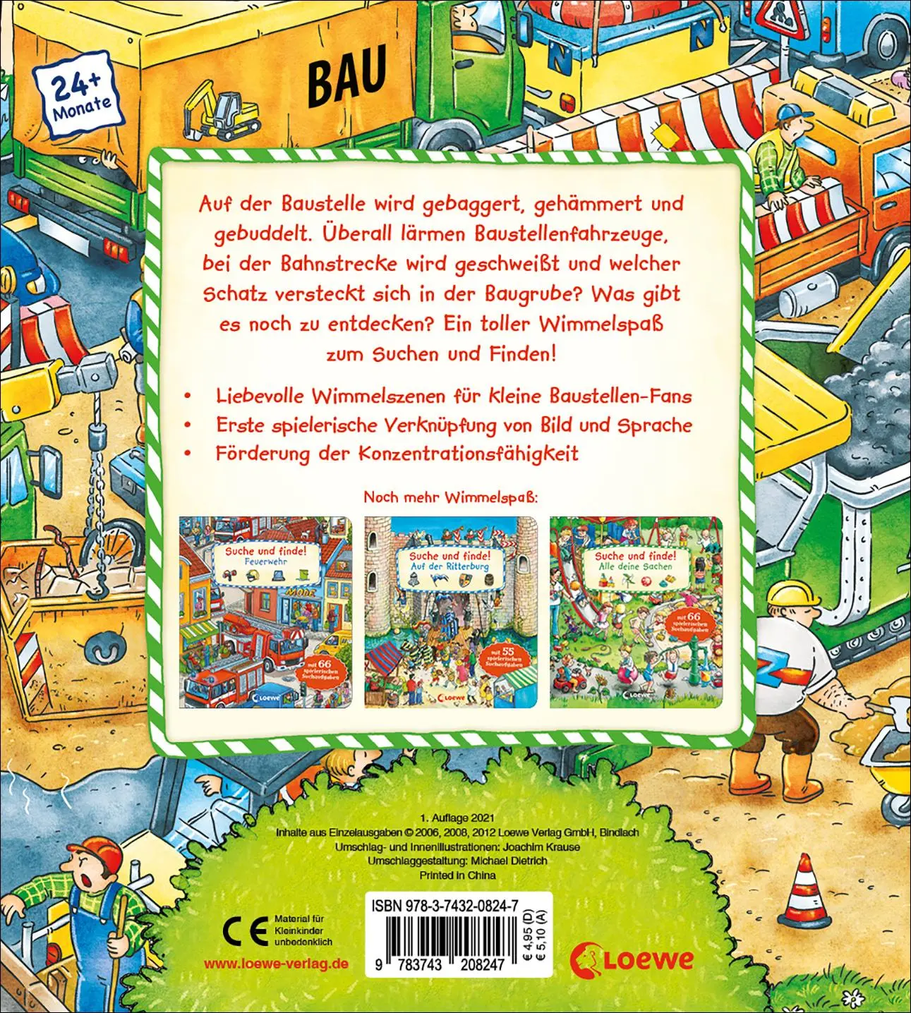 Rückseite: 9783743208247 | Suche und finde! - Auf der Baustelle | Joachim Krause | Buch | 20 S.