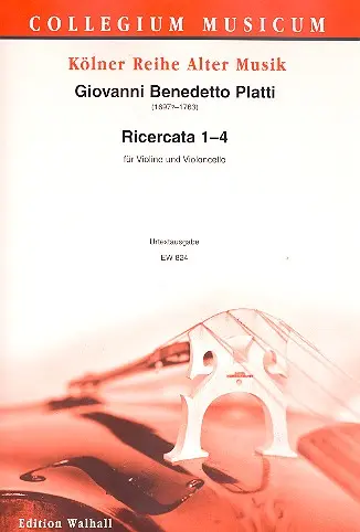 Cover: 9790500708247 | 4 Ricercatas für Violine und Violoncello 2 Spielpartituren | Platti