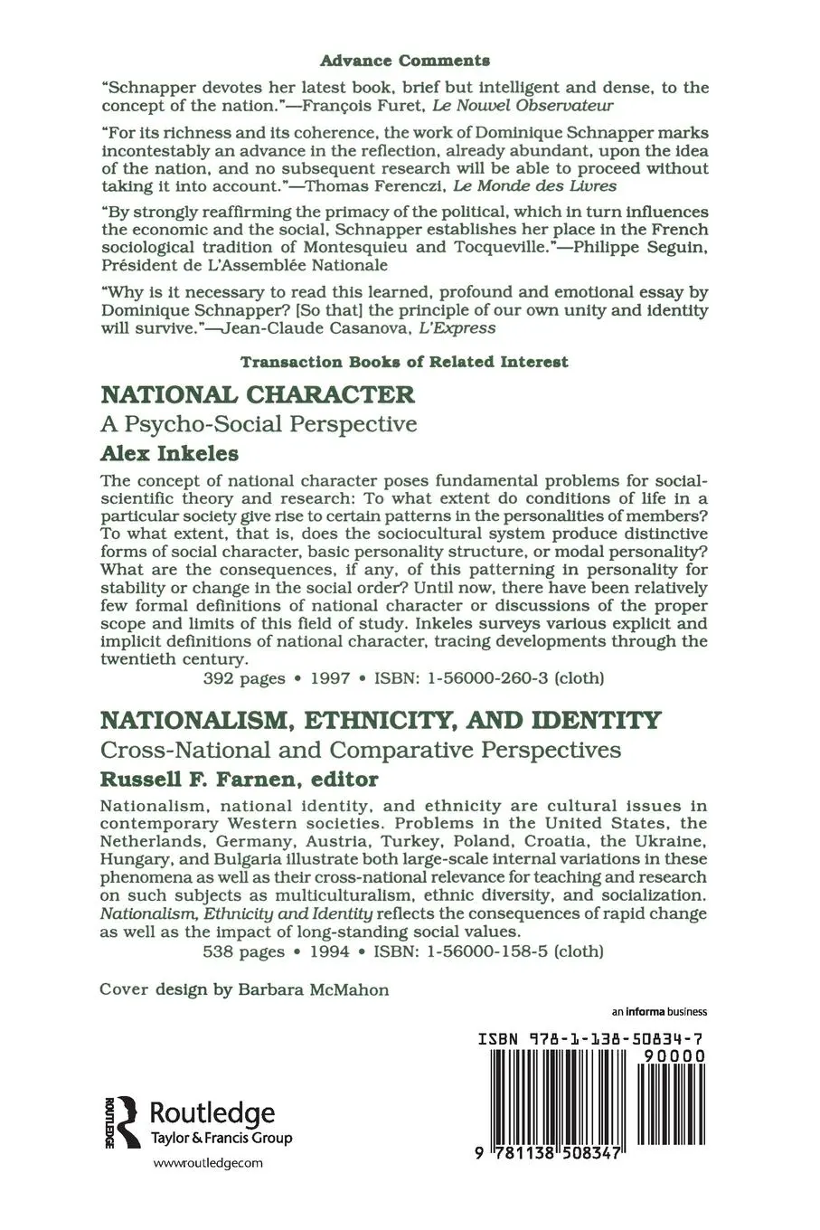 Rückseite: 9781138508347 | Community of Citizens | On the Modern Idea of Nationality | Schnapper