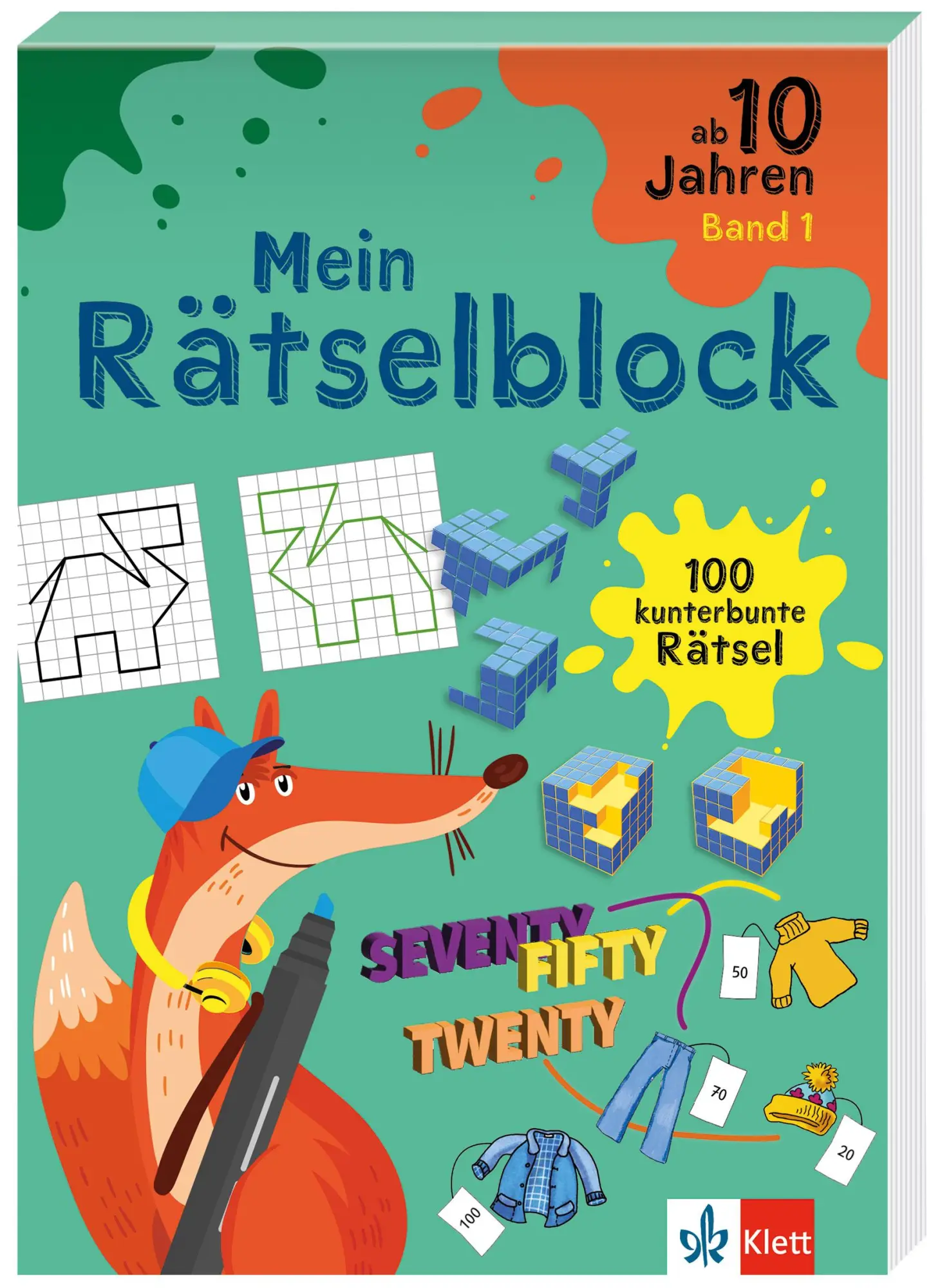 Cover: 9783129498347 | Klett Mein Rätselblock ab 10 Jahren Band 1 | 100 kunterbunte Rätsel