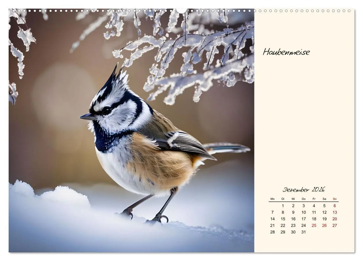 Bild: 9783457258347 | Meisen richtig erkennen (Wandkalender 2026 DIN A2 quer), CALVENDO...