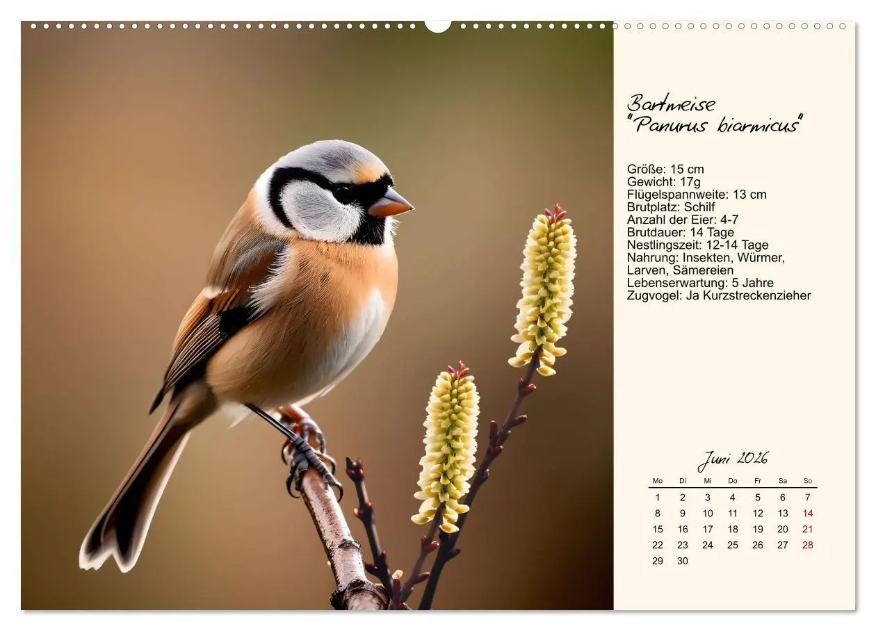 Bild: 9783457258347 | Meisen richtig erkennen (Wandkalender 2026 DIN A2 quer), CALVENDO...