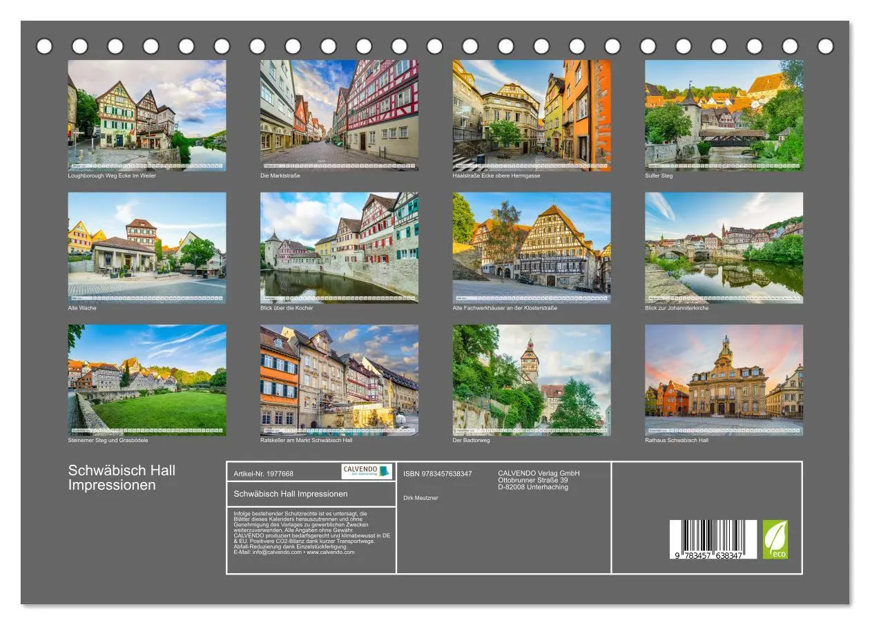 Bild: 9783457638347 | Schwäbisch Hall Impressionen (Tischkalender 2026 DIN A5 quer),...