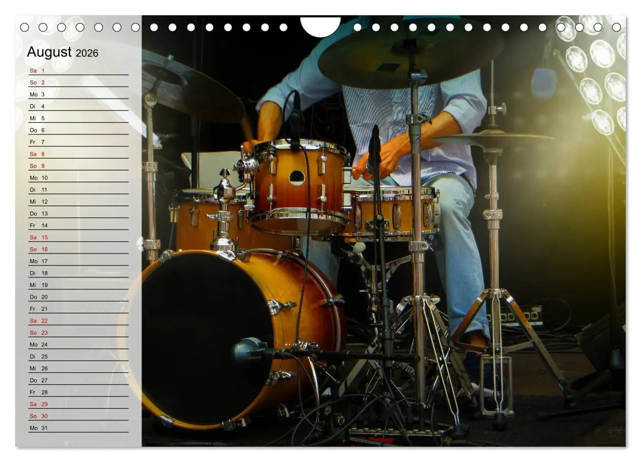 Bild: 9783457878347 | Schlagzeug onstage - "abgerockt" (Wandkalender 2026 DIN A4 quer),...
