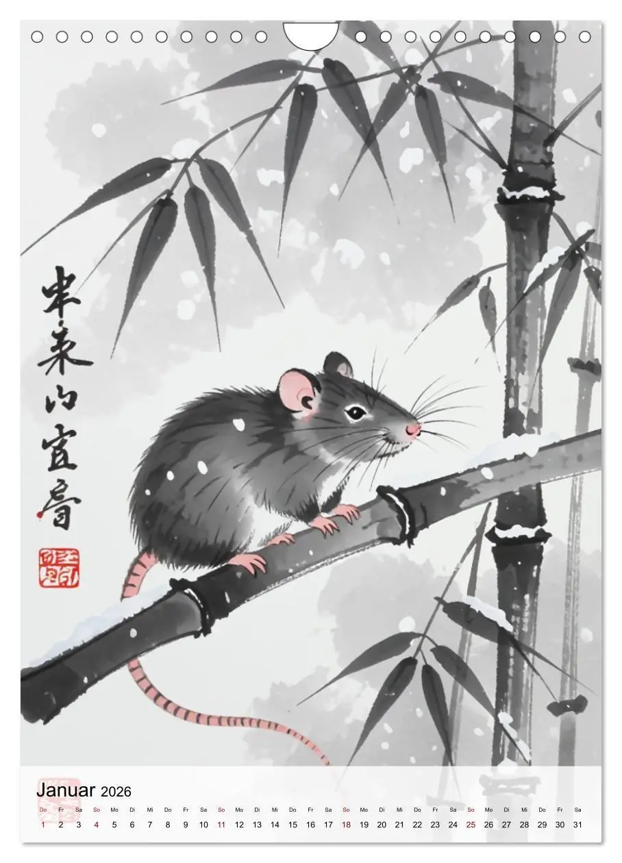 Bild: 9783516728347 | Die 12 chinesischen Tierkreiszeichen (Wandkalender 2026 DIN A4...