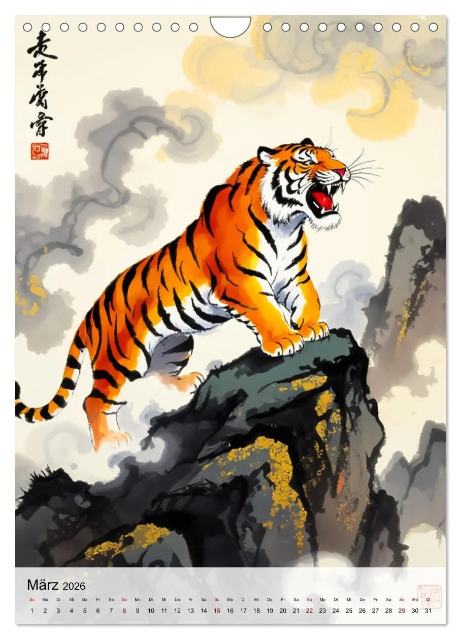 Bild: 9783516728347 | Die 12 chinesischen Tierkreiszeichen (Wandkalender 2026 DIN A4...