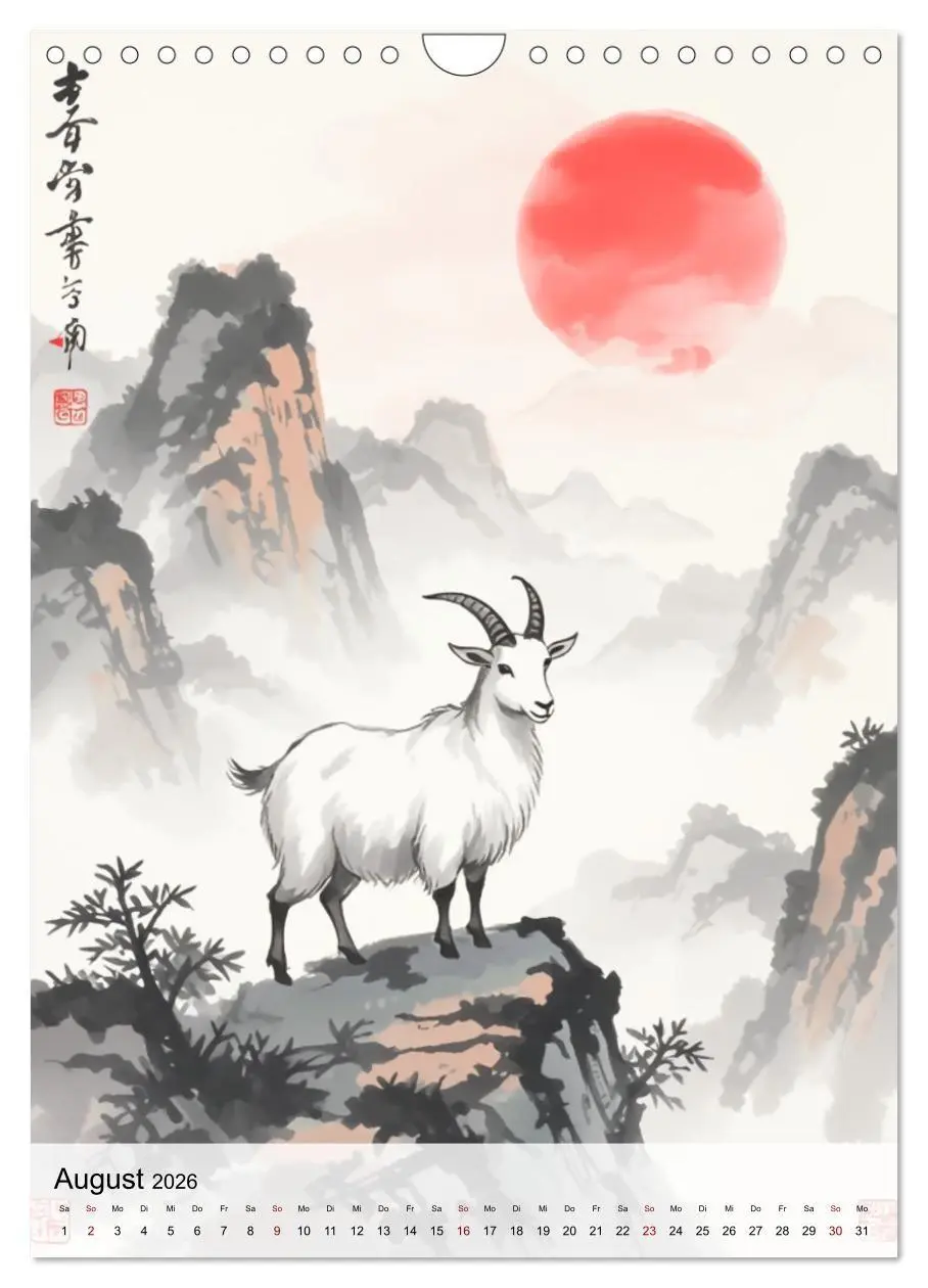 Bild: 9783516728347 | Die 12 chinesischen Tierkreiszeichen (Wandkalender 2026 DIN A4...