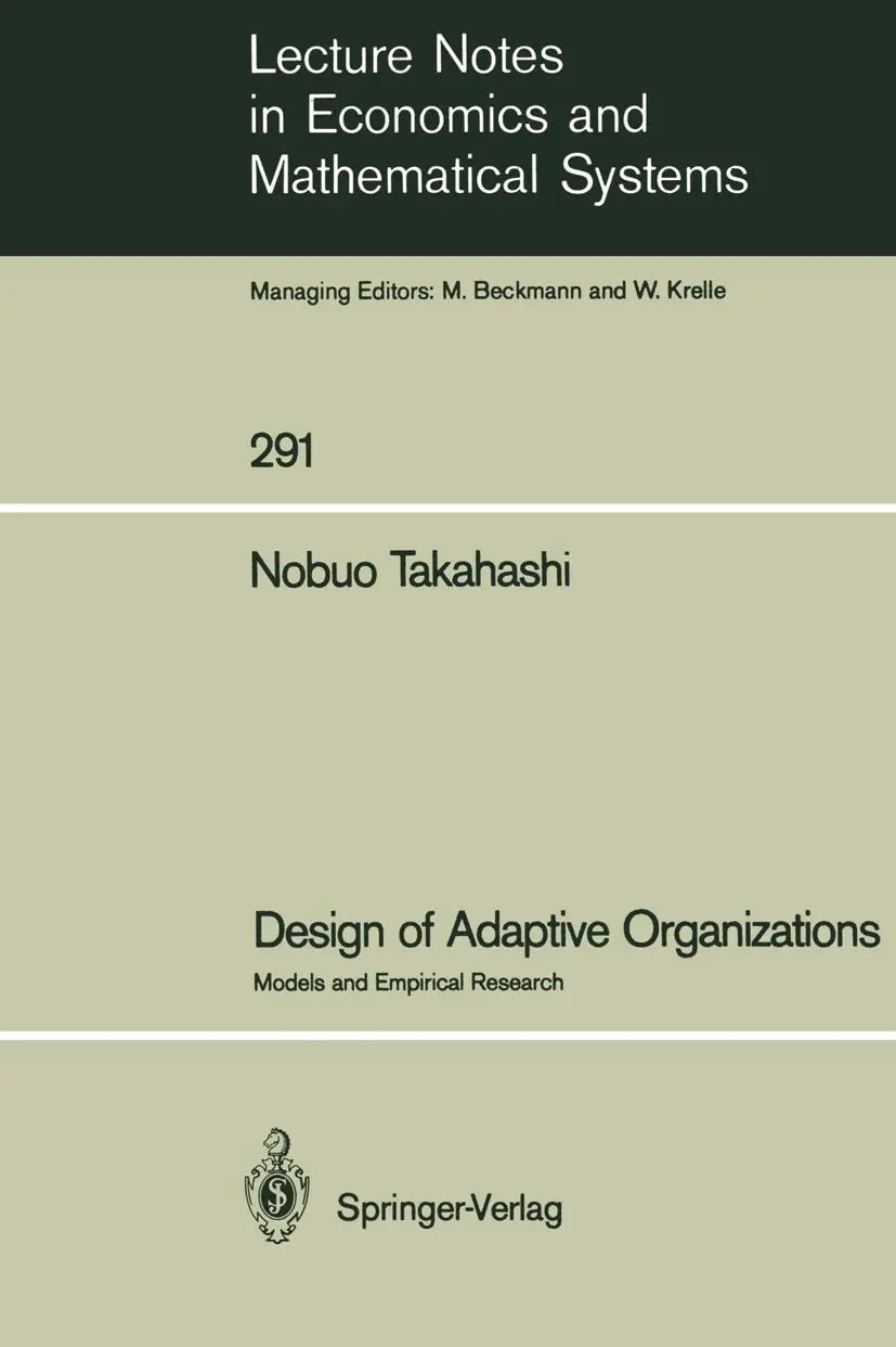 Cover: 9783540178347 | Design of Adaptive Organizations | Models and Empirical Research | vi