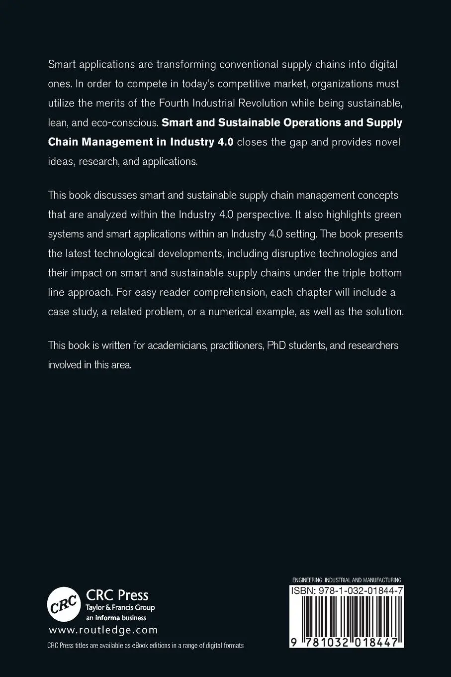Rückseite: 9781032018447 | Smart and Sustainable Operations and Supply Chain Management in...
