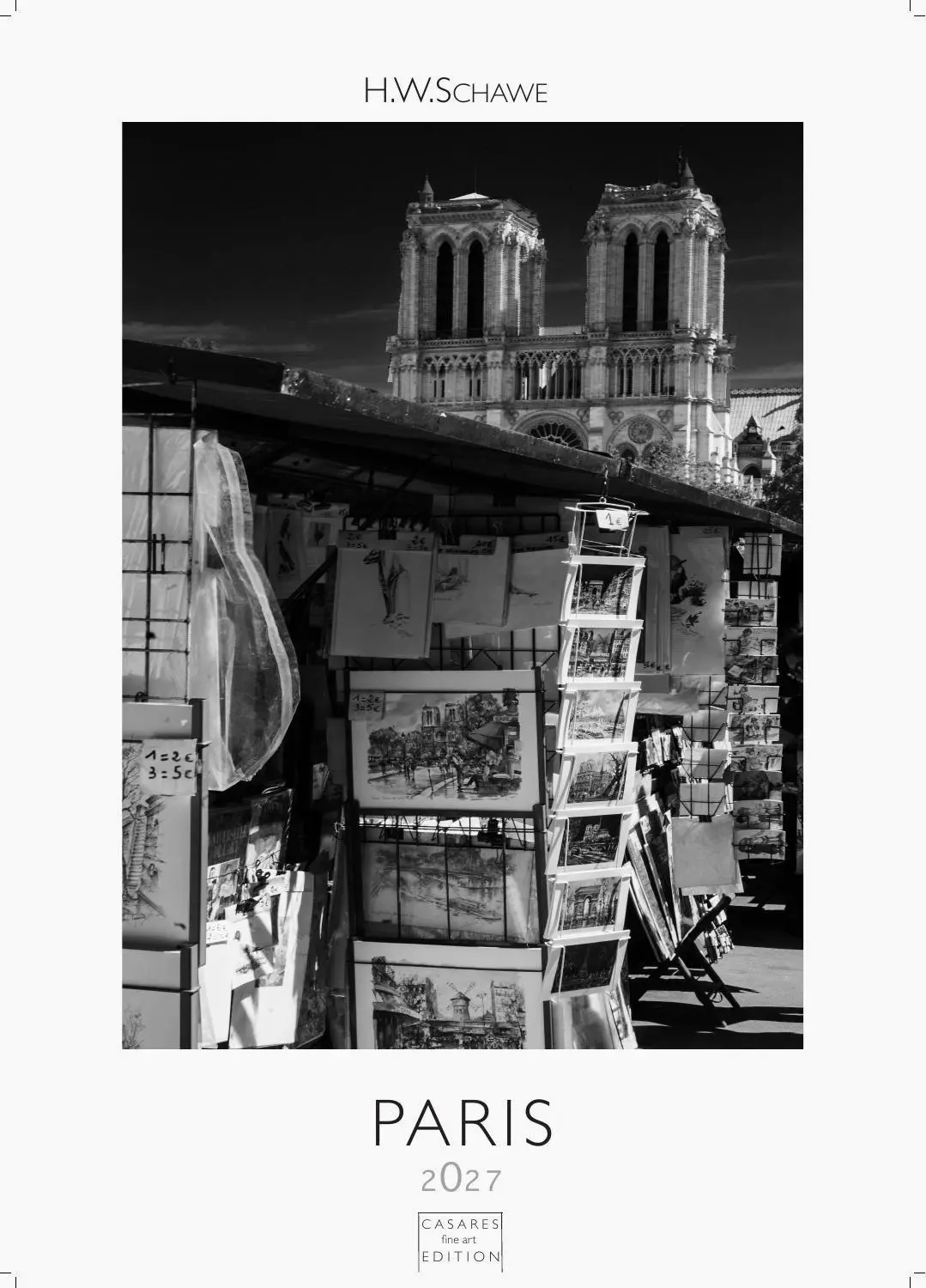 Cover: 9781835248447 | Paris schwarz-weiss Kalender 2027 - Wandkalender Fotokalender...