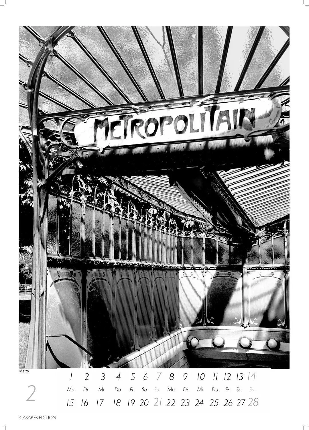 Bild: 9781835248447 | Paris schwarz-weiss Kalender 2027 - Wandkalender Fotokalender...