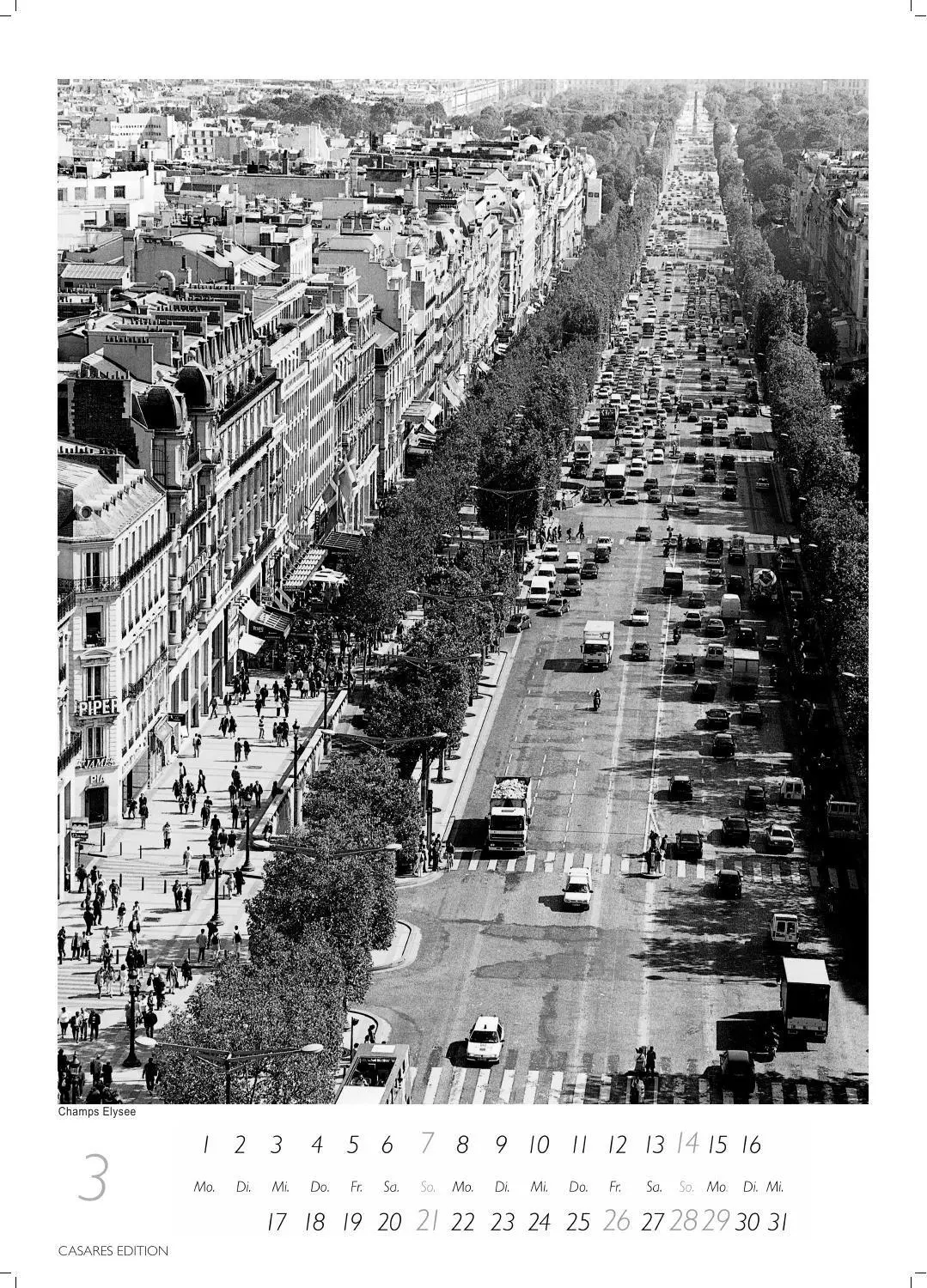 Bild: 9781835248447 | Paris schwarz-weiss Kalender 2027 - Wandkalender Fotokalender...
