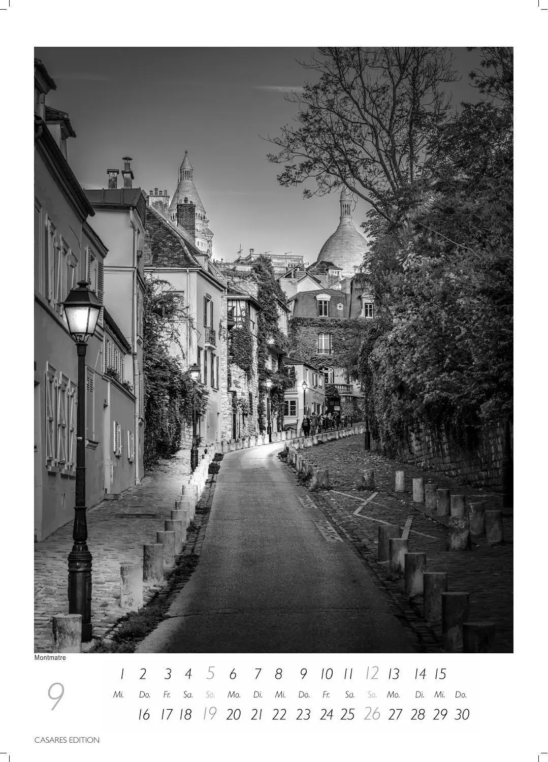 Bild: 9781835248447 | Paris schwarz-weiss Kalender 2027 - Wandkalender Fotokalender...